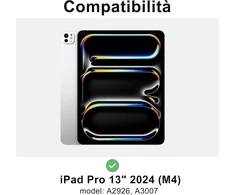 Occtingkind klaviatūra, skirta Ipad Pro 2024 (m4 13 colių) itališka Qwerty su apšvietimu, juoda