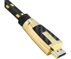 Oehlbach Carb Connect Ultra High Speed Hdmi 2.1 kabelis - 48 Gbps, 8k/60hz, 4k/120hz, monokristalinis Hpocc® varis, 24 karatų auksu dengti kontaktai, 4 krypčių ekranavimas, metalinė jungtis, medžiaginis apvalkalas - 3.2 m