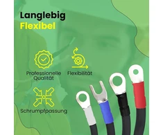 Offgridtec 3:1 susitraukimo santykis 180 iš anksto supjaustytų 88 mm ilgio dvigubų sienelių termoizoliacinių vamzdelių rinkinys kabelių izoliacijai ir litavimo jungtims, įvairių skersmenų, juodas