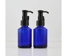 Oheetu 2 vnt. 60 ml aukščiausios kokybės stiklinis losjonų dozatorius, kelioniniai buteliukai tualeto reikmenims, mėginiams, kelioninė pakuotė, kosmetikos buteliukai, emulsijos esencijos talpykla