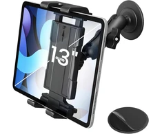 Ohlpro planšetinio kompiuterio sieninis laikiklis, 360° pasukamas laikiklis be gręžimo su 3m lipduku, skirtas 5–13 colių ipad/galaxy tab/ereader/išmaniesiems telefonams, universalus ipad laikiklis sienai, automobilio priekiniam stiklui, stalui, sienai