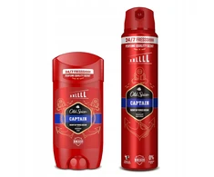 Old Spice Captain rinkinys: dezodorantas purškiklis 250ml + pieštukinis dezodorantas 85ml tėčiui