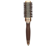 Olivia Garden Nanothermic™ Thermal apvalus plaukų šepetys 34mm - keramikinis, antistatinis, turmalino-jonų ir banguoti nailoniniai šereliai
