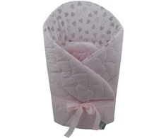 Olka Vystyklas, kūdikio vokelis velvet 75x75 rožinis