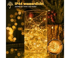 Ollny 5 m led girlianda su baterijomis, 50 led girlianda patalpų varinė viela ip44 vandeniui atspari led girlianda su baterijomis „pasidaryk pats“ miegamojo vakarėlio sodo vestuvių dekoravimui