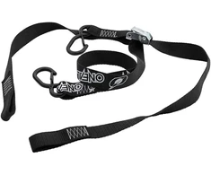 O'neal de luxe logo motociklų tvirtinimo diržai su kabliukais, 2 x tvirtinimo diržai 180 cm, skirti mx mtb enduro, tvirtinimo diržai motociklams iki 340 kg transporto priemonės svorio, juodi