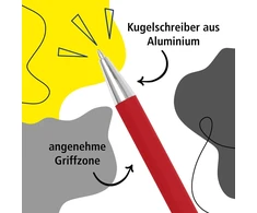 Online Soft Metal tušinukas, aliumininis ištraukiamas tušinukas, keičiamas didelės talpos pildiklis, mėlynos spalvos rašalas, nenusitrinantis, klasikinė raudona spalva su švelniu prisilietimu, metalinis spaustukas