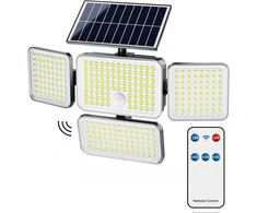 Onlywin saulės šviestuvai, skirti naudoti lauke su judesio davikliu, 304 led, 8500 k judesio daviklis, lauko saulės, 4 reguliuojamos galvutės, 3 šviesos režimai, ip65 vandeniui atsparus saulės judesio daviklis lauke, 1 vnt.