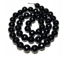 Onyksas 8mm briaunuotas Virvelė ~38cm / 45vnt karoliukai akmuo Onyx