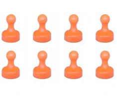 Orange 8 x magnetinis laikiklis šaldytuvui lentai 19x25 oranžinis