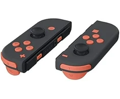 Extremerate atsarginių mygtukų rinkinys, skirtas nintendo switch joycon, matiniai "pasidaryk pats" spalvoti mygtukai ir įrankiai, mygtukų atsarginės dalys, skirtos switch oled joy con (coral oranžinis) be joycon valdiklių