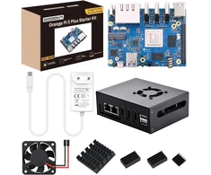 Orange Geeekpi Oranžinis Pi 5 Plus 16gb Lpddr4/4x Rockchip Rk3588 8 branduolių 64 bitų vienos plokštės kompiuteris su emmc lizdu, Opi 5 Plus metalinis korpusas su ventiliatoriumi, oficialus Oranžinis Pi 5v 4a maitinimo šaltinis, skirtas Oranžinis Pi 5 Plus