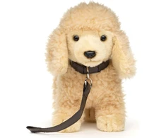 Orange Toys Uni-toys - pudelis abrikosinis, stovintis (su pavadėliu) - 30 cm (ilgis) - pliušinis šuo - pliušinis žaislas, minkštas žaislas