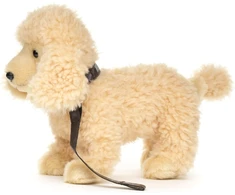 Orange Toys Uni-toys - pudelis abrikosinis, stovintis (su pavadėliu) - 30 cm (ilgis) - pliušinis šuo - pliušinis žaislas, minkštas žaislas