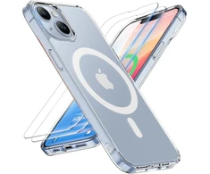 Oretech magnetinis dėklas, skirtas iphone 13 mini, mobiliojo telefono dėklas iphone 13 mini, suderinamas su mag-safe, su 2 ekrano apsaugomis, atsparus smūgiams, atsparus įbrėžimams, apsauginis dėklas, skaidrus dėklas