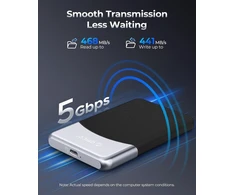 Orico 4 Tb išorinis Ssd su 2 viename Usb C laidu, išorinis kietasis diskas Ssd Usb 3.2 Gen 1 iki 460 Mb/s, nešiojamas Ssd skirtas Usb-c išmaniesiems telefonams, Pc, planšetiniams kompiuteriams, nešiojamiesiems kompiuteriams - M25pro