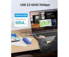 Orico M.2 Nvme Ssd dėklas, Usb 3.2 Usb C 10gbps adapteris Nvme Pcie M-key/m+b Key 2230/2242/2260/2280, M2 dėklas su Usb C-a laidu, be įrankių, Usap-pwm2g2a, mėlynas
