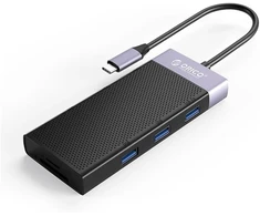 Orico usb šakotuvas 3 prievadų mini nešiojamas didelės spartos usb skirstytuvo adapteris su 1 usb 3.0 ir 2 usb 2.0 (juodas)