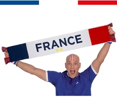 Original Cup® Prancūzijos sirgaliaus šalikas mėlynas baltas raudonas aukščiausios kokybės Equipe de France pasaulio čempionų futbolo regbio aksesuaras Cocorico