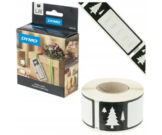 Originalios Dymo Lw šventinės etiketės su eglute dovanoms, 28x89mm, 130vnt.