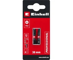 Originalūs einhell dvigubo sukimo smūginiai antgaliai 2 vnt. 30 mm ph3 (s2 plienas, didelis patvarumas, dvigubo sukimo efektas, raudonas spalvos žiedas, c 6.3 kotelis)