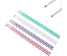 Origlam 2 x 5a 40 cm būgnų lazdelės, 5a klevo medienos būgnų lazdelės, neslystančios būgnų lazdelės, 5a medinės klevo medienos būgnų lazdelės vaikams, studentams ir suaugusiems (rožinės)