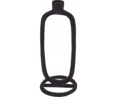 Orion Juodas metalinis žvakidė, 24 cm, modernus dizainas