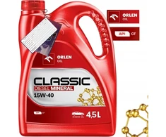 OrlenOil Orlen Classic Diesel Mineral 15w40 alyva, 4.5l | Api Sl Sj Cf Acea A3/b3