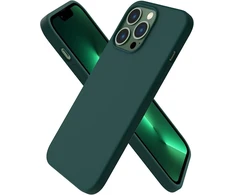 Ornarto silikoninis dėklas, suderinamas su iphone 13 pro 6.1, itin plonas, pilnos apsaugos skysto silikono telefono dėklas, skirtas iphone 13 pro (2021) 6.1 colio, alyvuogių žalias