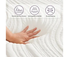 Ortopedinis šaltojo putplasčio čiužinys 140 x 200 cm, 20 cm aukščio, kietumas H3, nuimamas kvėpuojantis užvalkalas, Twirest komforto putų čiužinys 140 x 200 cm