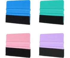 Oruola 4 vnt. baldų plėvelės valytuvas, valytuvas plėvelei, plėvelės valytuvas, 10 x 7,4 cm folijavimo įrankis, veltinio valytuvas automobilių plėvelėms, sienų lipdukams, folijavimo įrankis automobilių plėvelėms, valytuvai langų plėvelei