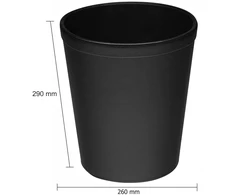 Osco šiukšliadėžė iš dirbtinės odos - juoda, Blackpuwb29