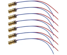 Ototec 20 vnt. raudonas lazerinis diodas 5v 650nm mažiau nei 5mw raudono taško lazerio galvutės diodas lygio matuokliui grunto instrumentas 75mm ilgio