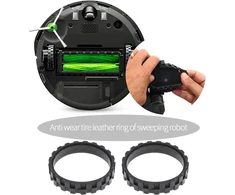 Ototec 4 vnt. ratų padangos, suderinamos su Irobot Roomba 500 600 700 800 900 e5 e6 i7 serijos ratais, pilnas modelių asortimentas, neslystančios, puikus sukibimas ir lengvas montavimas