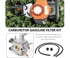 Ototec Karbiuratoriaus benzino filtro rinkinys, suderinamas su Stihl Fs75 Fs80 versija Fs85, su degalų žarnos filtru ir guminiu kamščiu