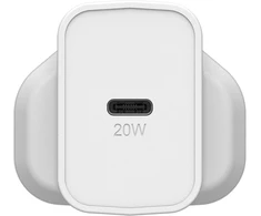 Otterbox Usb-c Uk įkroviklis 20 W, greito įkrovimo funkcija išmaniesiems telefonams ir planšetiniams kompiuteriams, atsparus smūgiams ir tvirtas, baltas