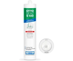 Ottoseal S 100 premium sanitarinis silikonas 300 ml, kasetė, c01 balta