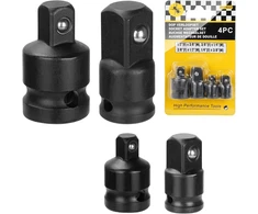 Oumuik Socket adapteris, įskaitant 3/8 į 1/2, 1/4 į 3/8, 3/8 į 1/4, 1/2 į 3/8 colio smūginio veržliarakčio adapterį, kampinį adapterio lizdo veržliarakčio adapterį