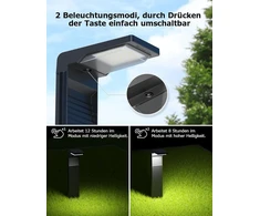 Ousfot saulės šviestuvai sodo apšvietimui lauke, 2 vnt., 30 led, vandeniui atsparūs ip65, 2 apšvietimo režimai, saulės prožektoriai grindų kiemo važiuojamosios dalies takui