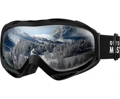 Outdoormaster Otg slidinėjimo akiniai vyrams ir moterims, snieglenčių akiniai, akiniai nuo sniego, 100% apsauga nuo Uv spindulių, slidinėjimo akiniai nešiojantiems akinius, akiniai nuo rasojimo snieglentininkams