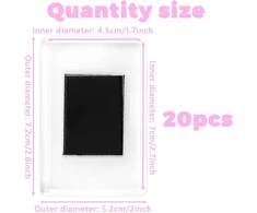 Outtshop 20 mini nuotraukų rėmelių rinkinys, maži nuotraukų rėmeliai nuotraukoms 7 x 4,5 cm, maži nuotraukų rėmeliai su magnetais, skaidrus akrilinis nuotraukų rėmelis, magnetinės dovanos šeimai ir draugams