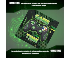 Ovanda Servetėlės „game On“, 20 vnt., žaidimų gimtadienio vakarėlio popierinių servetėlių dekoracija, gimtadienio dekoracija, popierinės servetėlės berniukams, vaikų gimtadienio vakarėliui, berniukų žaidimų vakarėlio gimtadienio tema