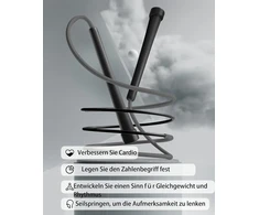 Ovicx Šokdynė treniruotėms suaugusiems ir vaikams, lengvos reguliuojamos šokdynės su neslystančia rankena, greita šokdynė kardio treniruotėms ir ištvermės lavinimui