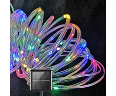 Ovker saulės virvės girlianda, 100 Led saulės kalėdinės lemputės, lauko sodo žarnos girlianda, 8 režimai, atspari vandeniui, kalėdinė dekoracija sodui, vidui, laukui, vestuvėms (įvairiaspalvė)