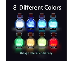Ovleng Mcraft 7 colių led stalinė lempa „potion“ – spalvingos, keičiamos šviesos, 8 spalvų, įkraunama usb c dovana, vaikams ir suaugusiems