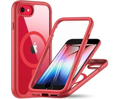 Owkey dėklas, skirtas iphone se 2020/2022 (iphone se 2/3), iphone 8/7 magnetinis apsauginis dėklas, skirtas mag-safe su integruota ekrano apsauga, 360 laipsnių telefono dėklas, skirtas iphone se 2/3/iphone 8/7