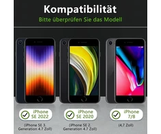 Owkey dėklas, skirtas iphone se 2020/iphone se 2022 (iphone se 2/3), iphone 8/iphone 7 dėklas su [1 x 9h apsauginiu stiklu], apsauginis dėklas, silikoninis matinis plonas telefono dėklas, skirtas iphone 8/7/6s/6