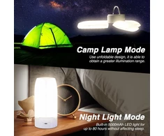 Owwasd Led kempingo lempa, kempingo žibintas, Usb įkraunamas su 5000 Mah, 96 Led, pritemdoma kempingo lemputė, palapinės lempa elektros energijos tiekimo nutraukimams, žygiams, avarinei situacijai, lauke ir t. t. (style 1)