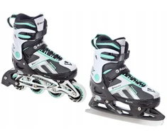 Pačiūžos Raven Pulse Juodas/mint 2in1 reguliuojamos, dydis 40-43