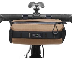 Pack2ride Askme dviračio krepšys ant vairo - atsparus vandeniui, patvarus Cordura audinys ir kasdienių reikmenų laikiklis - priekinė dviračio laikymo vieta, krepšys dviračių kelionėms (ruda)